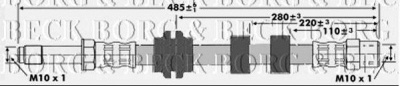 BORG & BECK bbh6418 -  Тормозной шланг